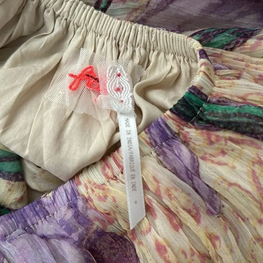 Free People Colette Velvet Embellished Sequins Embroidered Maxi Dress size 8 - Picture 12 of 14